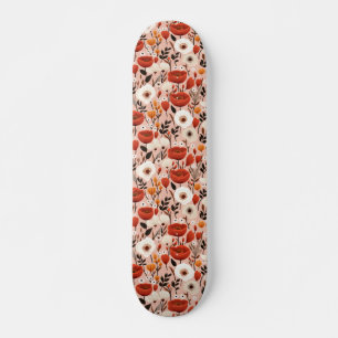 Botanischer Fall-Wildblumen Wiesenmuster Skateboard