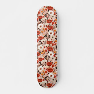 Botanischer Fall-Wildblumen Wiesenmuster Skateboard
