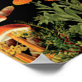 Botanischer Fall Zitat Pilze schwarz Poster (Ecke)