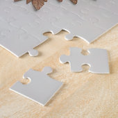 Botanischer Farn Grün Kupfer Gepresste Blätter Puzzle (Seite)