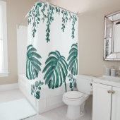 Botanischer Fern Leaf Muster Duschvorhang (Beispiel)