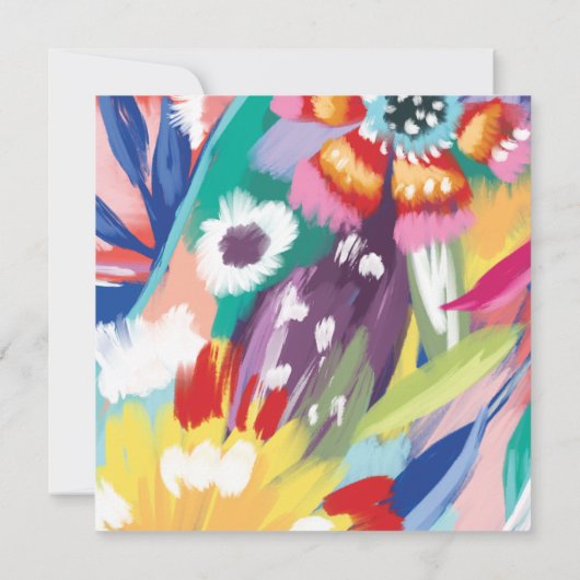 Botanischer Flora Stork Babydusche Einladung (Rückseite)