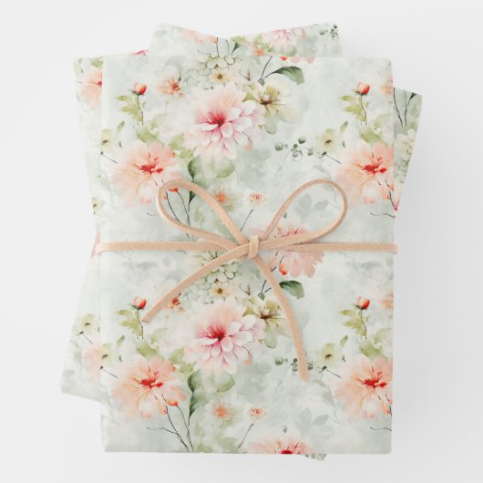 Botanischer Flora und Fauna Geschenkpapier Set (Beispiel)