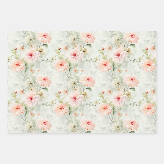 Botanischer Flora und Fauna Geschenkpapier Set (Vorderseite)