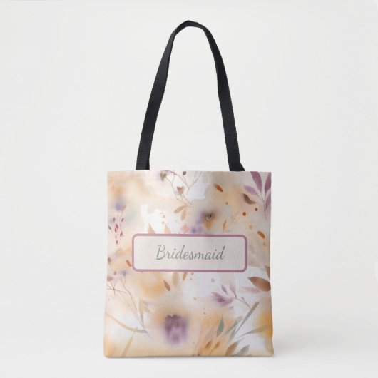 Botanischer Floraler Aquarell  Tasche (Vorderseite)