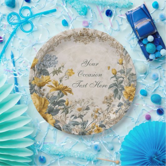 Botanischer Floraler Entwurf Pappteller (Party)