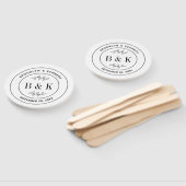 Botanischer floraler Fun Monogram Wedelname Fächer (Non-assembled)