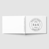 Botanischer floraler Fun Monogram Wedelname Gästebuch (Voll)