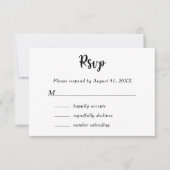 Botanischer floraler Fun Monogram Wedelname RSVP Karte (Vorderseite)