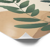 Botanischer Fluss - Abstrakte Natur in Erdtönen Poster (Ecke)