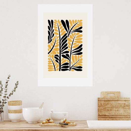 Botanischer Fluss: Moderne, von Matisse Inspiriert Poster (Küche)