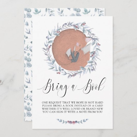 Botanischer Fox ein Buch Einladung (Vorne/Hinten)