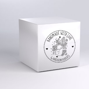 Botanischer Fox, handgefertigt mit Liebe Gummistempel