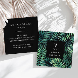 Botanischer Friseur Quadratische Visitenkarte