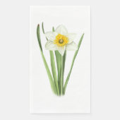 Botanischer Frühling Blume Gelb und Weiß Serviette (Vorderseite)