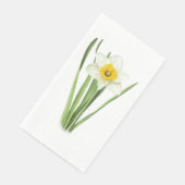Botanischer Frühling Blume Gelb und Weiß Serviette (Ecke)