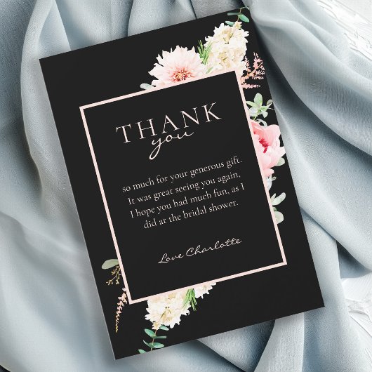 Botanischer Frühling Brautparty "Danke!" Einladung