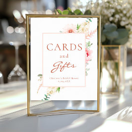 Botanischer Frühling Brautparty "Karten und Gesche Poster