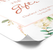 Botanischer Frühling Brautparty "Karten und Gesche Poster (Ecke)