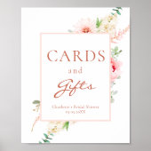 Botanischer Frühling Brautparty "Karten und Gesche Poster (Vorne)