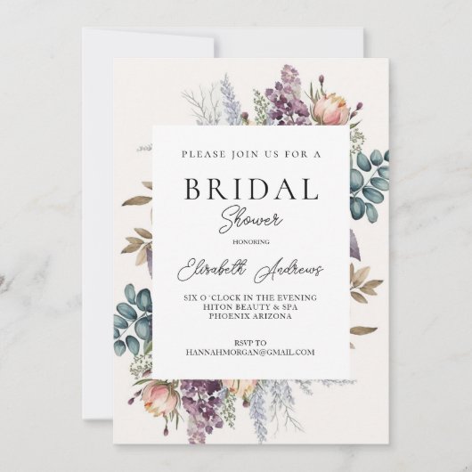 Botanischer Frühling Einladung (Vorderseite)