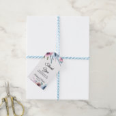 Botanischer Frühling Floral und Chic Danke Geschenkanhänger (Mit Garn)