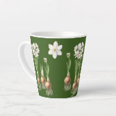 Botanischer Frühling Latte Tasse - Frühjahr Grün (Linke Ecke)