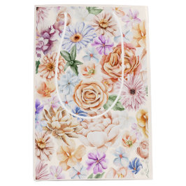 Botanischer Frühling Pachy Pink Blume Mittlere Geschenktüte