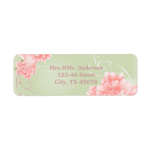Botanischer Frühling Pink Pink Peony Hochzeit (Vorne)