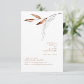 Botanischer Frühling Terracotta Save the Date (Stehend Vorderseite)