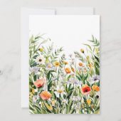 Botanischer Frühling Wildblumen 40. Geburtstag Einladung (Rückseite)