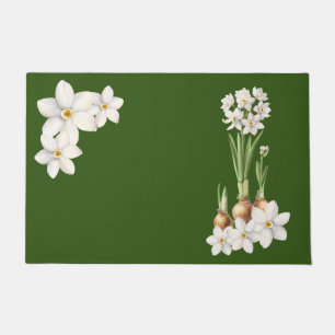 Botanischer Frühlingsgrüner Fußabstreifer Fußmatte