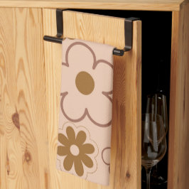 Botanischer Frühlingssommer Brown Tropical Floral Geschirrtuch