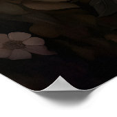 Botanischer Fuchs-Druck, Dark Academia Florale Kun Poster (Ecke)