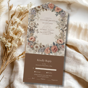 Botanischer Garten Art Nouveau Hochzeit All In One Einladung