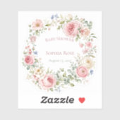 Botanischer Garten Baby Shower Aufkleber (Blatt)