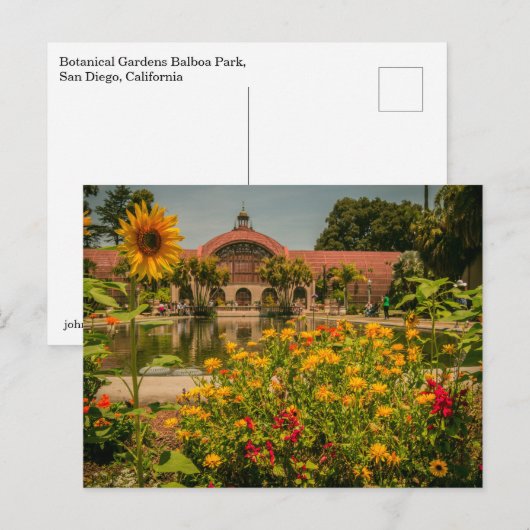 Botanischer Garten Balboa Park Postkarte (Vorne/Hinten)