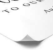 Botanischer Garten Begrüßung Hochzeitsfeier Probe Poster (Ecke)