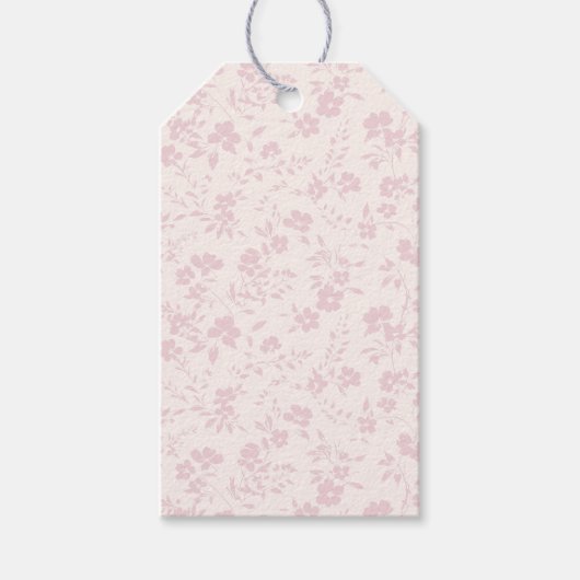 Botanischer Garten Blassrosa - Neutral Geschenkanhänger (Vorderseite)