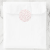 Botanischer Garten Blassrosa - Neutral Runder Aufkleber (Tasche)