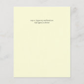 Botanischer Garten Blätter Grüne Hochzeit (Rückseite)