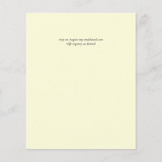 Botanischer Garten Blätter Grüne Hochzeit (Rückseite)