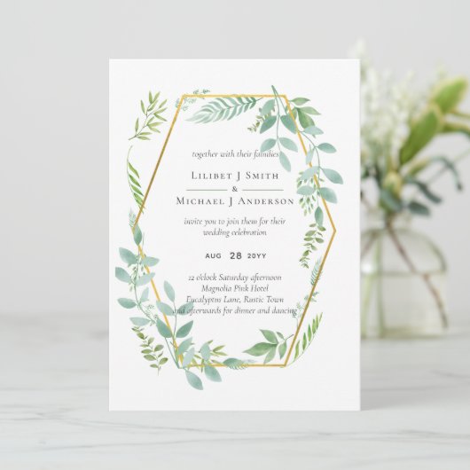 Botanischer Garten Blätter Grüne Hochzeit (Stehend Vorderseite)