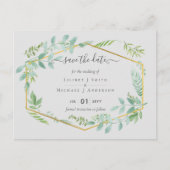 Botanischer Garten Blätter Grüne Hochzeit Postkarte (Vorderseite)