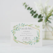Botanischer Garten Blätter Grüne Hochzeit Postkarte (Stehend Vorderseite)