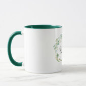 Botanischer Garten Blätter Grüne Hochzeit Tasse (Links)