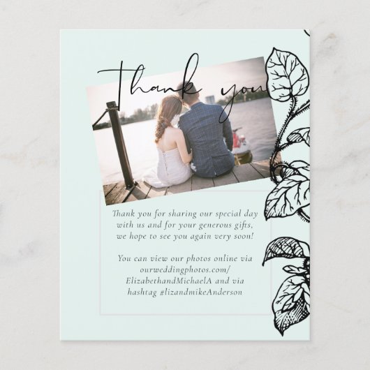 Botanischer Garten Blätter Hochzeit (Vorderseite)