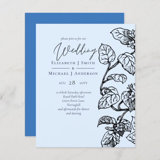 Botanischer Garten Blätter Hochzeit (Vorne/Hinten)