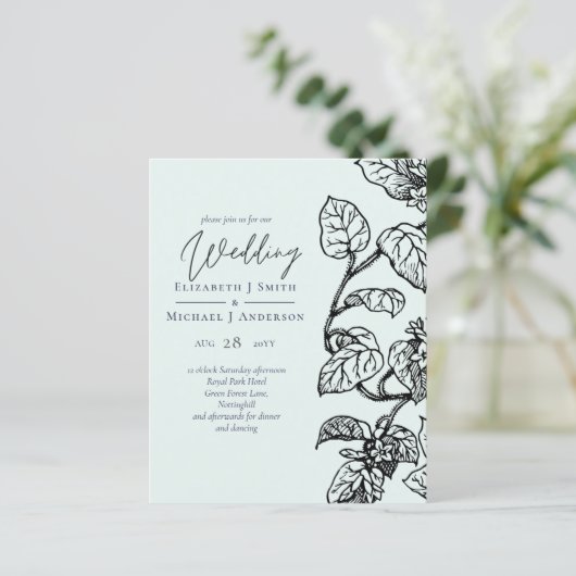 Botanischer Garten Blätter Hochzeit (Stehend Vorderseite)