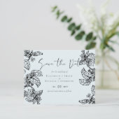 Botanischer Garten Blätter Hochzeit Postkarte (Stehend Vorderseite)